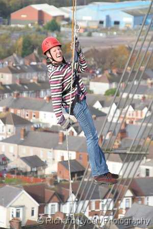 Marie Curie Abseil Newport transporter Bridge - Richard Lycett Photography