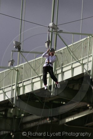 Anthony Nolan Zip Slide Runcorn Jubilee Bridge