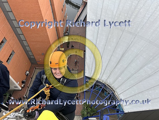 BUPA abseilers - University Hospitals Birmingham Brindley Place Abseil - 12th October 2025